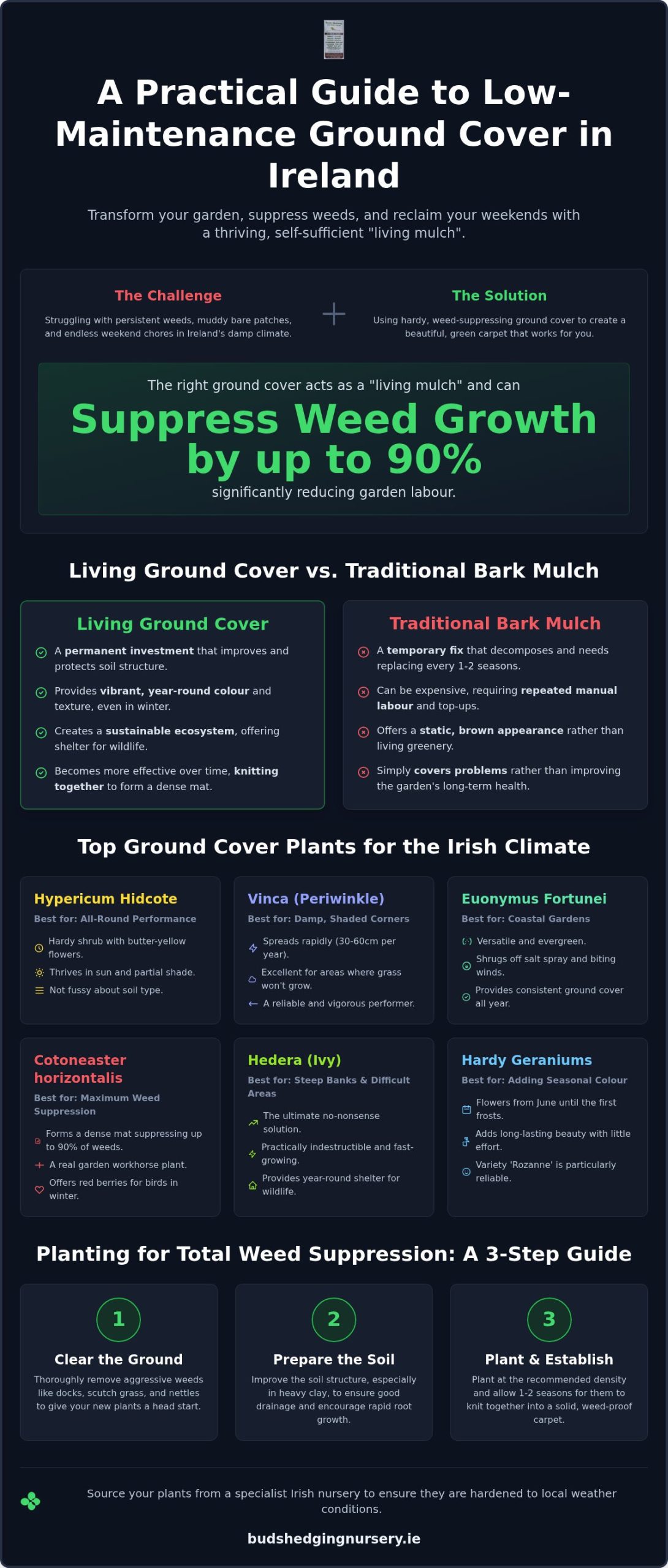 Low Maintenance Ground Cover Ireland: The 2026 Practical Guide